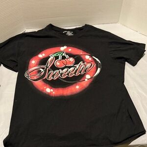 Chemistry Black Tee with Cherry Graphic